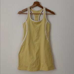 Girlfriend Collective Paloma Racerback Mini Dress Tennis Athletic Yellow Size S